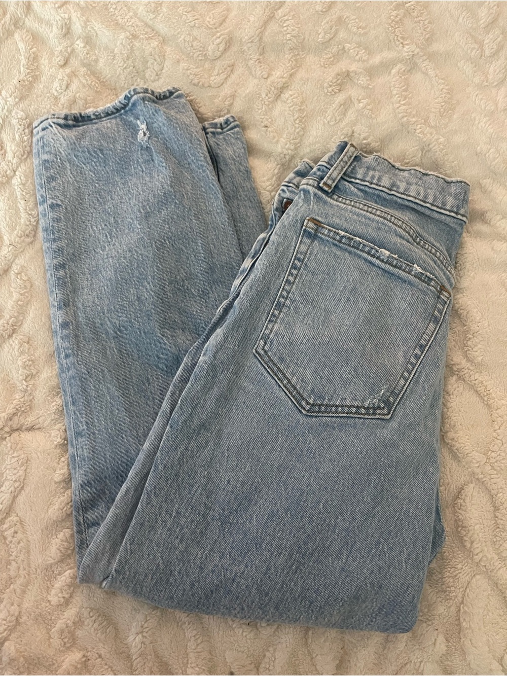 Abercrombie & Fitch Light Blue Ultra High Rise '90s Straight Jeans